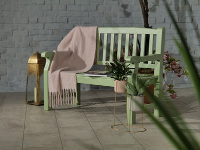 Porto 2 Seater Bench (Turnbury) - Acacia Wood - H92 x W59 x L120 cm - Green - 6