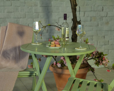 Porto Green Folding bistro Set