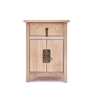 Portofino 1 Drawer 2 Door Bedside Table Drop Handle