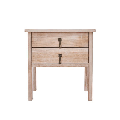 Portofino 2 Drawer Bedside Table Drop Handle