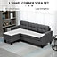 Portofino 3 Seater Corner Sofa, Chaise Lounge Furniture with Reversible Ottoman Footstool or Chaise