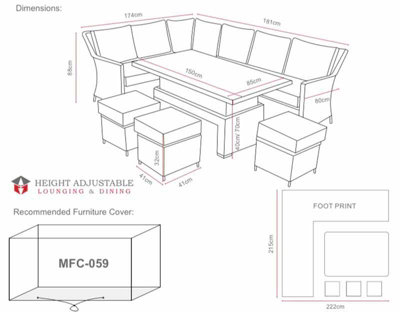Portofino corner dining set 2025