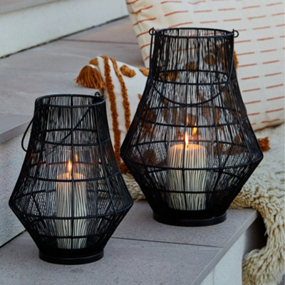 Portofino Curve Wirework Lantern H40cm W31cm