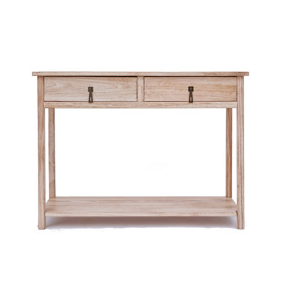 Portofino Light wood 2 Drawer Console Table