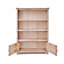 Portofino Light Wood Bookcase with 2 doors 120x85x25cm