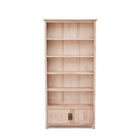 Portofino Light Wood Bookcase with 2 doors 180x85x25cm