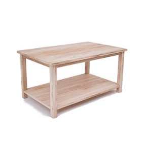 Portofino Light wood Coffee Table with Shelf