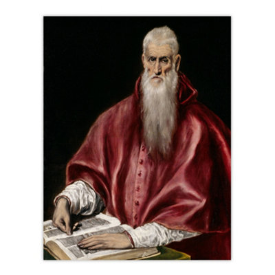 PORTRAIT OF SAINT JEROME AS A SCHOLAR EL GRECO WALL ART POSTER PRINT 12X16"