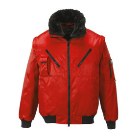 Portwest 4 in 1 Pilot Work Jacket Red - XS