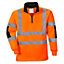 Portwest B308 Xenon Hi-Vis Rugby Shirt - Orange - Extra Small
