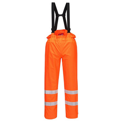 Portwest Bizflame Rain Unlined - Hi Vis Antistatic FR Trouser