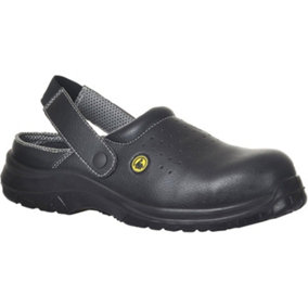 Portwest Compositelite ESD Perforated Safety Clog Black