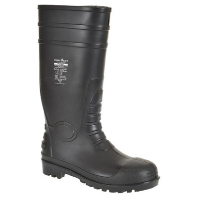 Portwest FW95 Total Safety Wellington Boots Black Size 13 DIY at B&Q