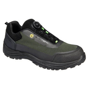 Portwest Girder Composite Low Shoe S3S ESD SR FO Black/Green