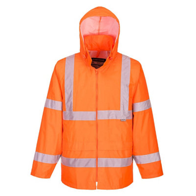 Portwest H440 Hi-Vis Rain Jacket - Orange - XS