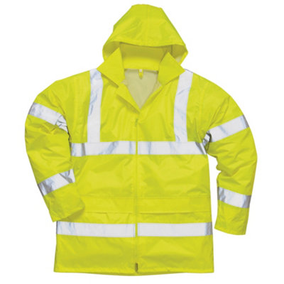 Portwest Hi-Vis Rain Jacket (H440) / Safetywear / Workwear (Pack of 2)