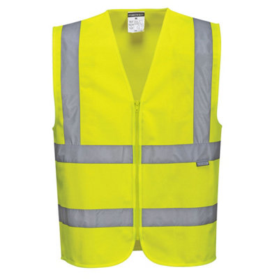 Portwest Hi-Vis Zipped Vest C375YE