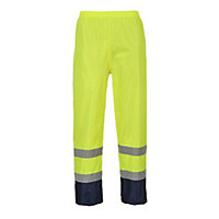 Portwest Mens Clic Contrast Hi-Vis Rain Trousers