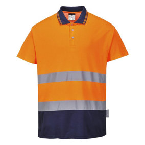 Portwest Mens Contrast Hi-Vis Comfort Safety Polo Shirt