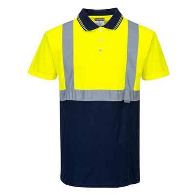 Portwest Mens Contrast Hi-Vis Polo Shirt