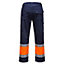 Portwest Mens Contrast Hi-Vis Work Trousers