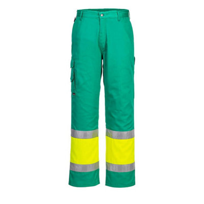 Portwest Mens Contrast Hi-Vis Work Trousers