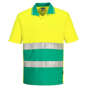 Portwest Mens Contrast Lightweight Hi-Vis Polo Shirt
