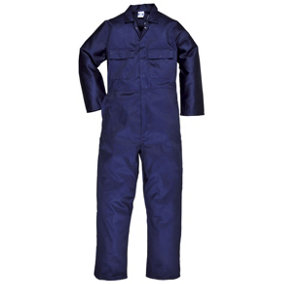 Portwest Mens Euro Work Polycotton Coverall (S999) / Workwear Navy (XL x Regular)