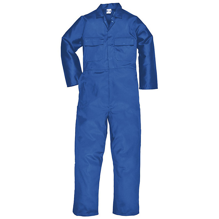 Regular Royal Blue Size: X-Large Portwest S999RBRXL Euro Work Polycotton Coverall 
