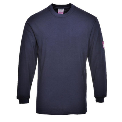 Portwest Mens Flame Resistant Anti-Static Long-Sleeved T-Shirt