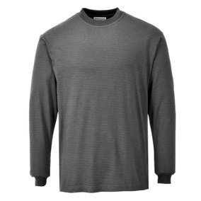 Portwest Mens Flame Resistant Anti-Static Long-Sleeved T-Shirt