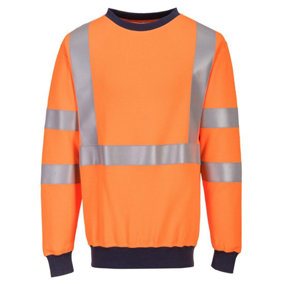 Portwest Mens Flame Resistant Hi-Vis Safety Sweatshirt