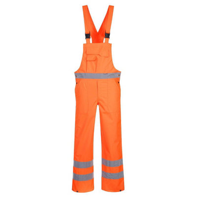 Portwest Mens Hi-Vis Breathable Bib And Brace Trouser