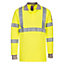 Portwest Mens Hi-Vis Flame Resistant Anti-Static Long-Sleeved Polo Shirt