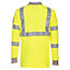 Portwest Mens Hi-Vis Flame Resistant Anti-Static Long-Sleeved Polo Shirt