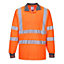 Portwest Mens Hi-Vis Long-Sleeved Safety Polo Shirt