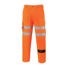 Portwest Mens Hi-Vis Rail Work Trousers