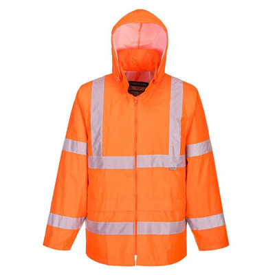 Portwest Mens Hi-Vis Safety Raincoat