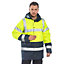 Portwest Mens Hi-Vis Waterproof Contrast Panel Traffic Jacket