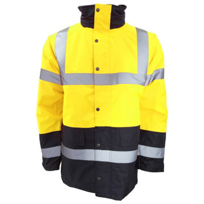 Portwest Mens Hi-Vis Waterproof Contrast Panel Traffic Jacket | DIY at B&Q