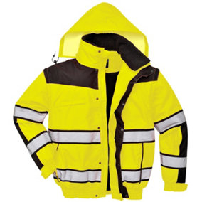Portwest Mens High Visibility Clic All Weather Bomber Jacket (Pack of 2)