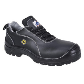 Portwest Mens Leather Compositelite Safety Shoes Black (10 UK)