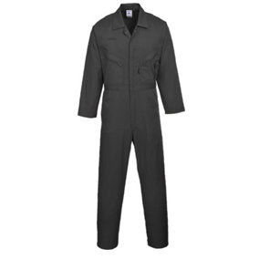 Portwest Mens Liverpool-zip Workwear Coverall Black (Small x Regular)