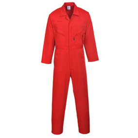 Portwest Mens Liverpool-zip Workwear Coverall Red (Extra Large x Regular)