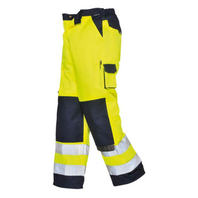 Portwest Mens Lyon Contrast Hi-Vis Work Trousers