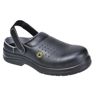 Portwest Mens Perforated Compositelite Safety Clogs Black (9 UK)