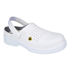 Portwest Mens Perforated Compositelite Safety Clogs White (2 UK)