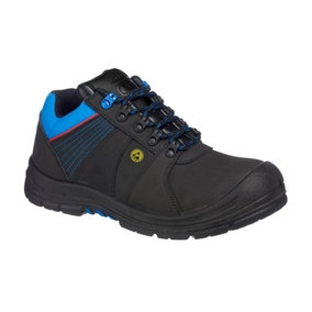 Portwest Mens Protector Leather Compositelite Safety Shoes Black/Blue (10 UK)