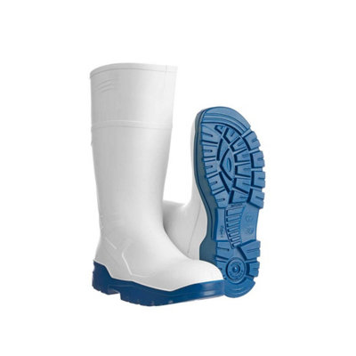 Portwest Mens PU Safety Wellington Boots White (6.5 UK)