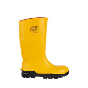 Portwest Mens PU Safety Wellington Boots Yellow (6 UK)